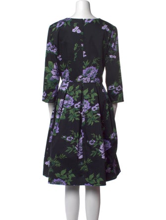 Carolina Herrera Floral Print Knee-Length Dress