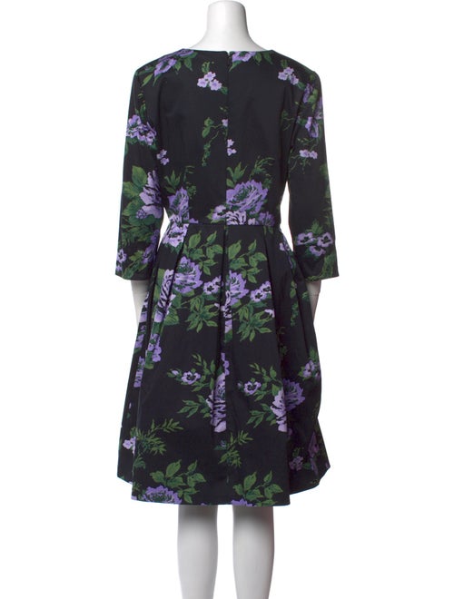 Carolina Herrera Floral Print Knee-Length Dress