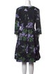 Carolina Herrera Floral Print Knee-Length Dress