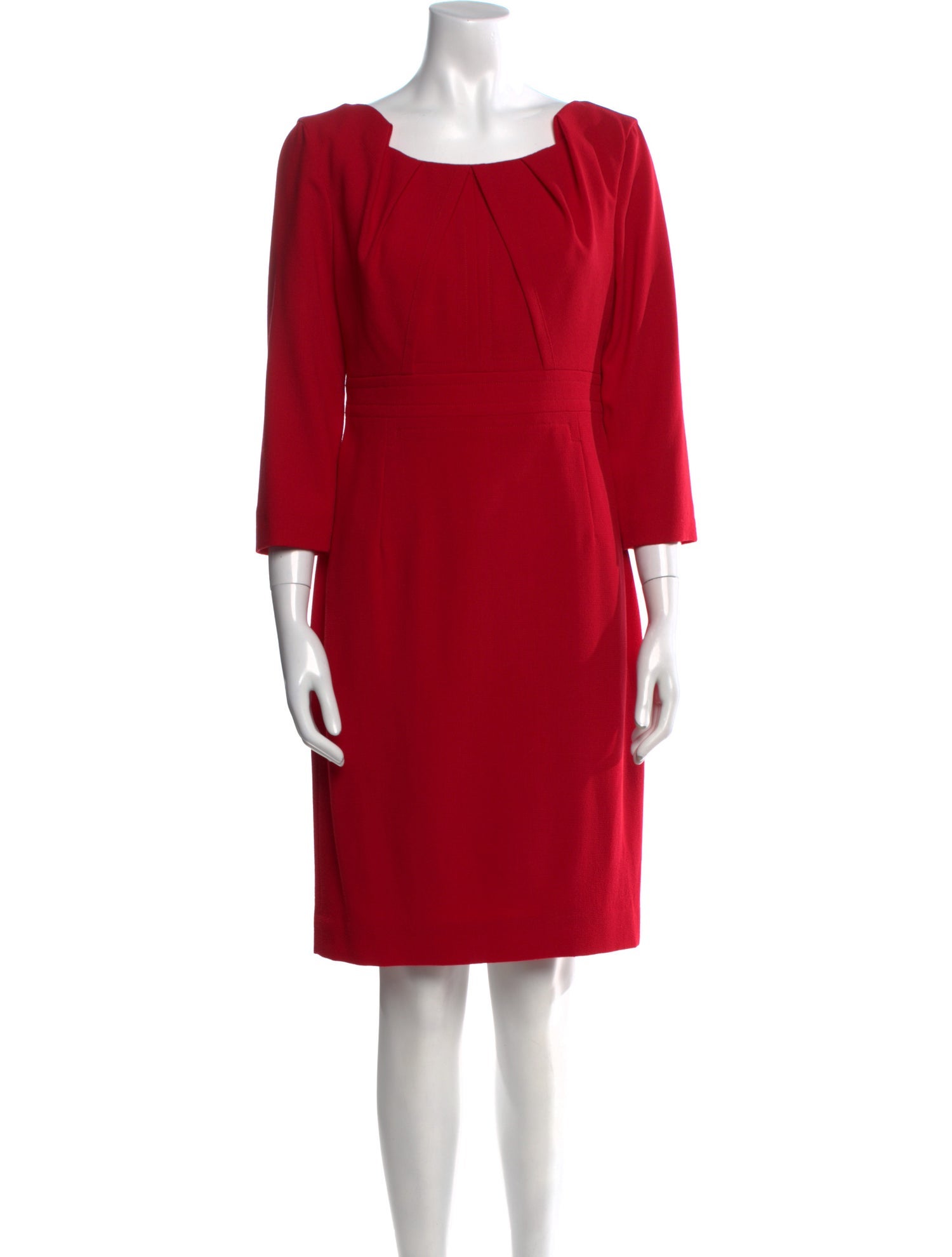Carolina Herrera Bateau Neckline Knee-Length Dress