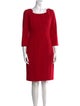 Carolina Herrera Bateau Neckline Knee-Length Dress