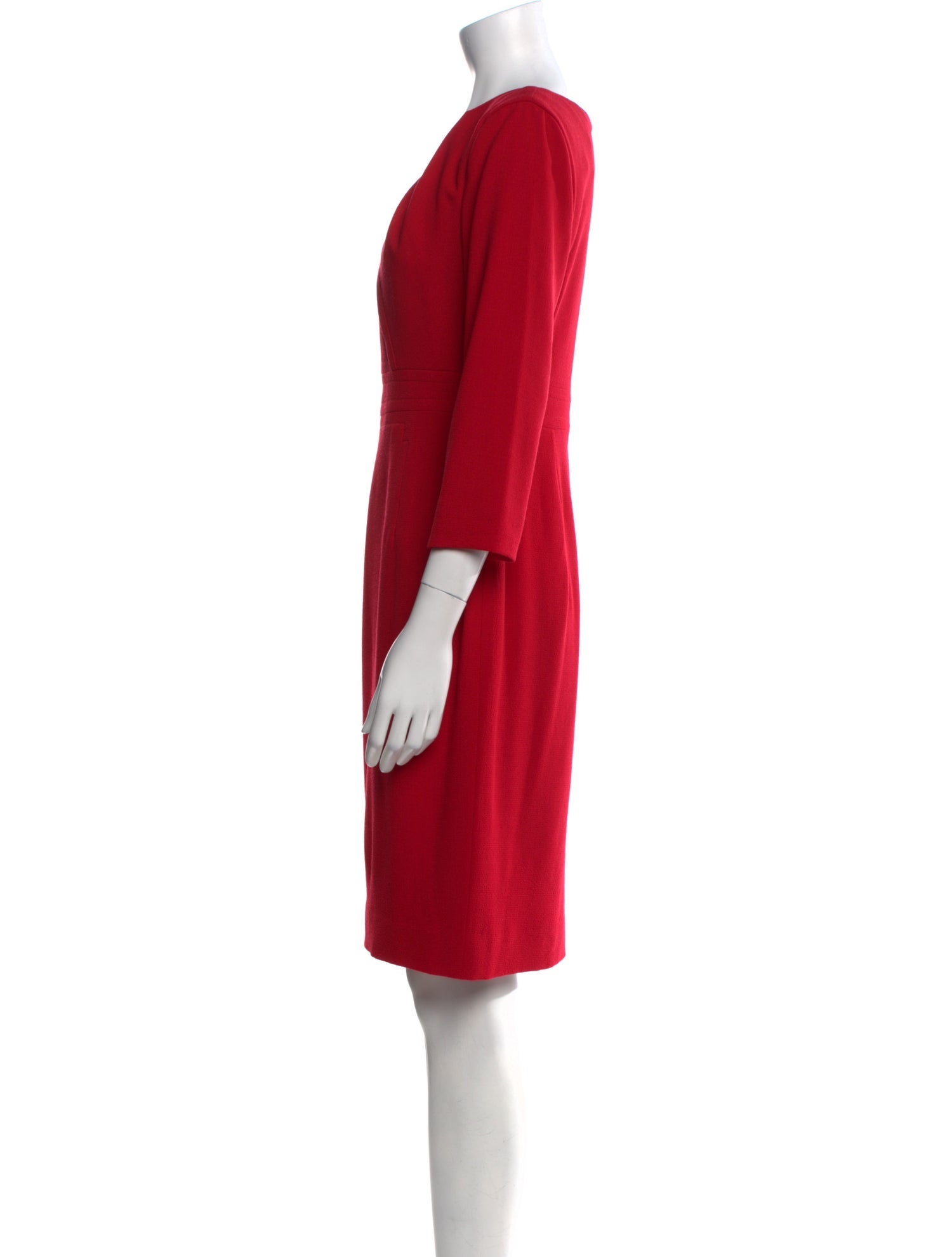 Carolina Herrera Bateau Neckline Knee-Length Dress