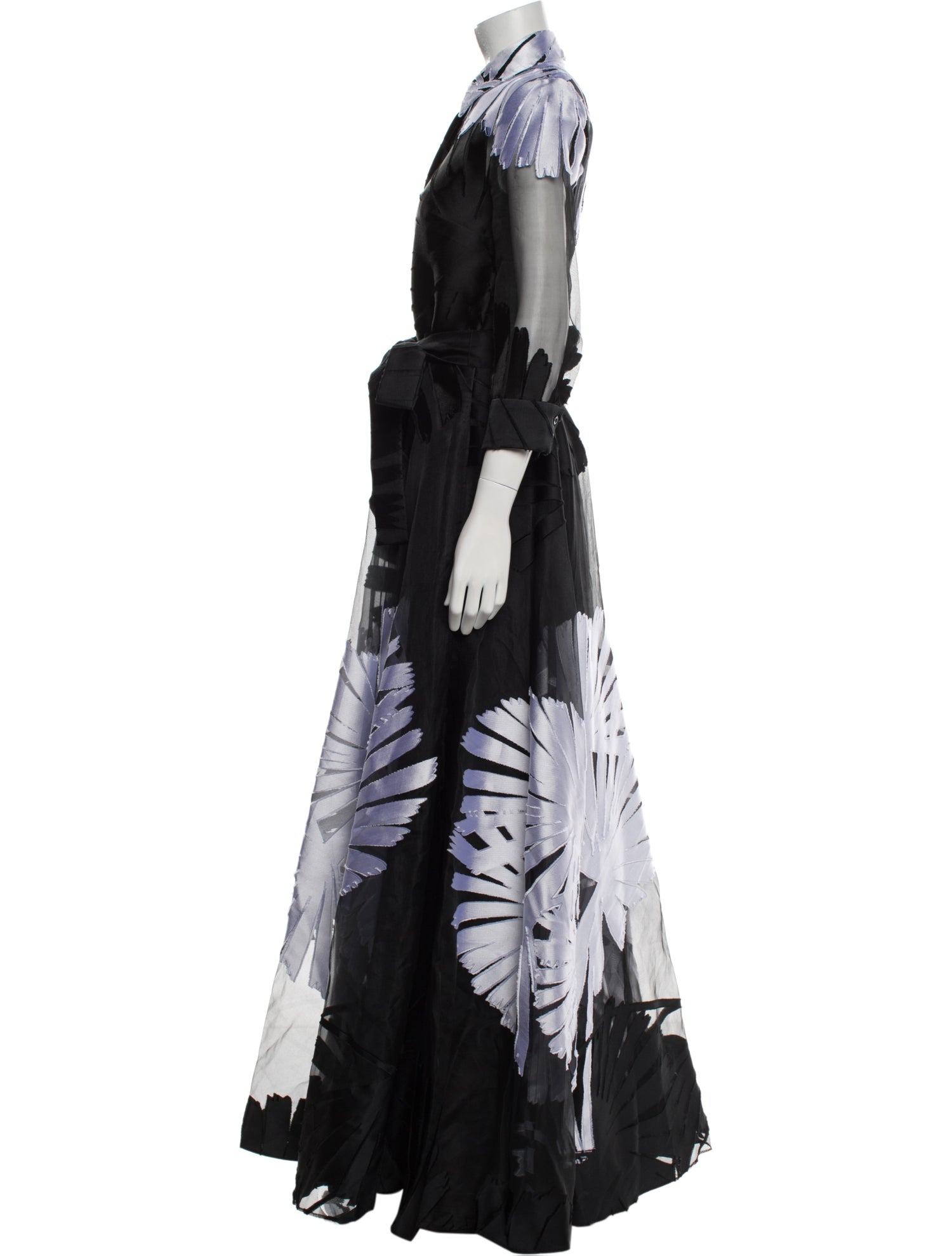 Carolina Herrera Floral Print Long Dress