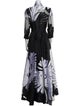 Carolina Herrera Floral Print Long Dress