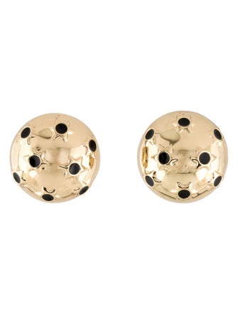 Carolina Herrera Enamel Starbust Dome Earrings
