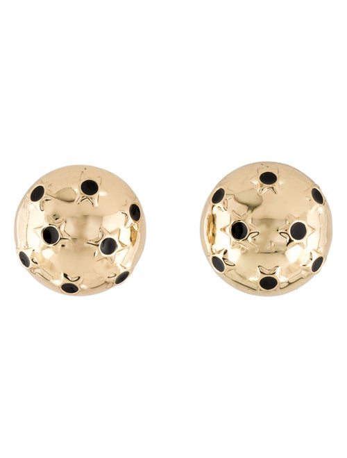 Carolina Herrera Enamel Starbust Dome Earrings