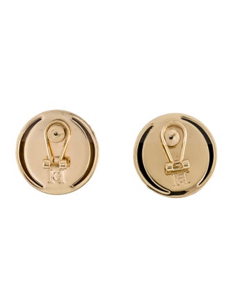 Carolina Herrera Enamel Starbust Dome Earrings