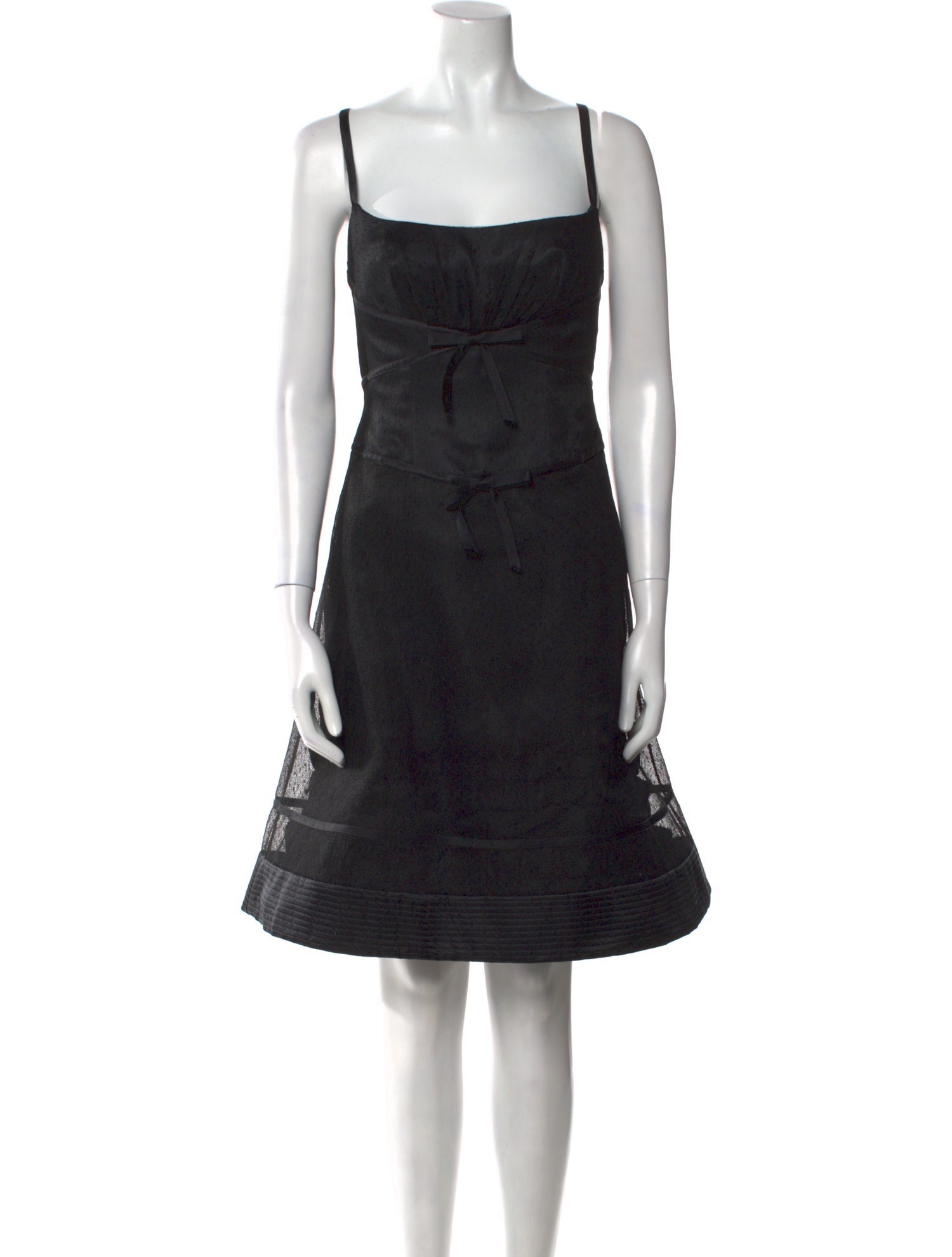 Carolina Herrera Square Neckline Mini Dress