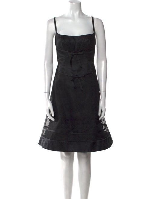 Carolina Herrera Square Neckline Mini Dress