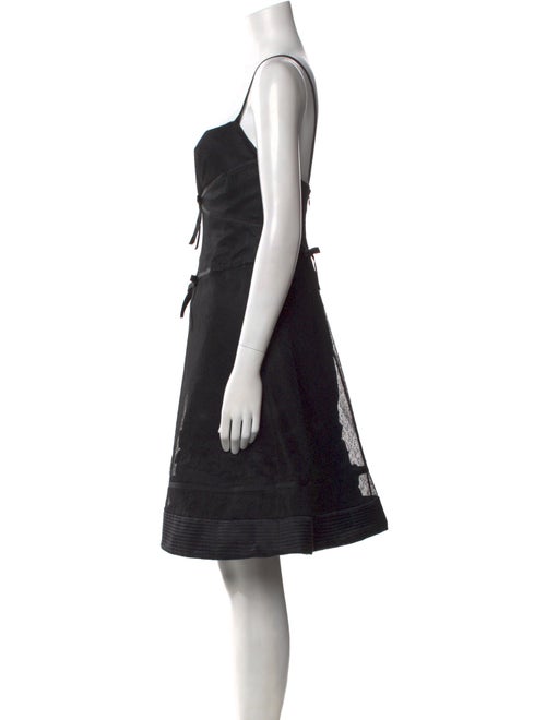 Carolina Herrera Square Neckline Mini Dress