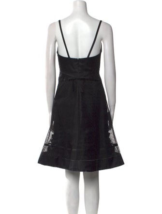 Carolina Herrera Square Neckline Mini Dress
