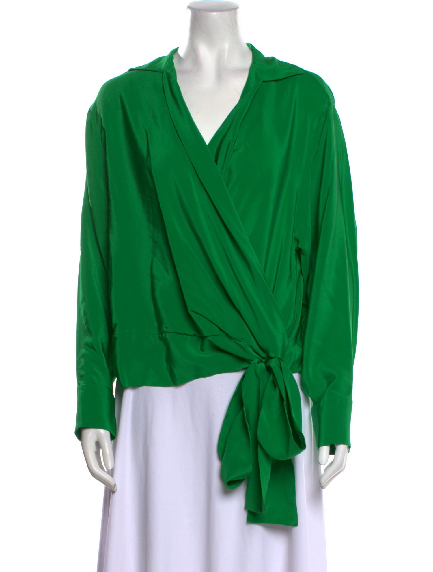 Carolina Herrera Silk Long Sleeve Blouse