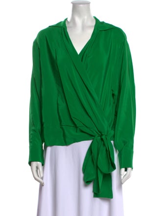 Carolina Herrera Silk Long Sleeve Blouse