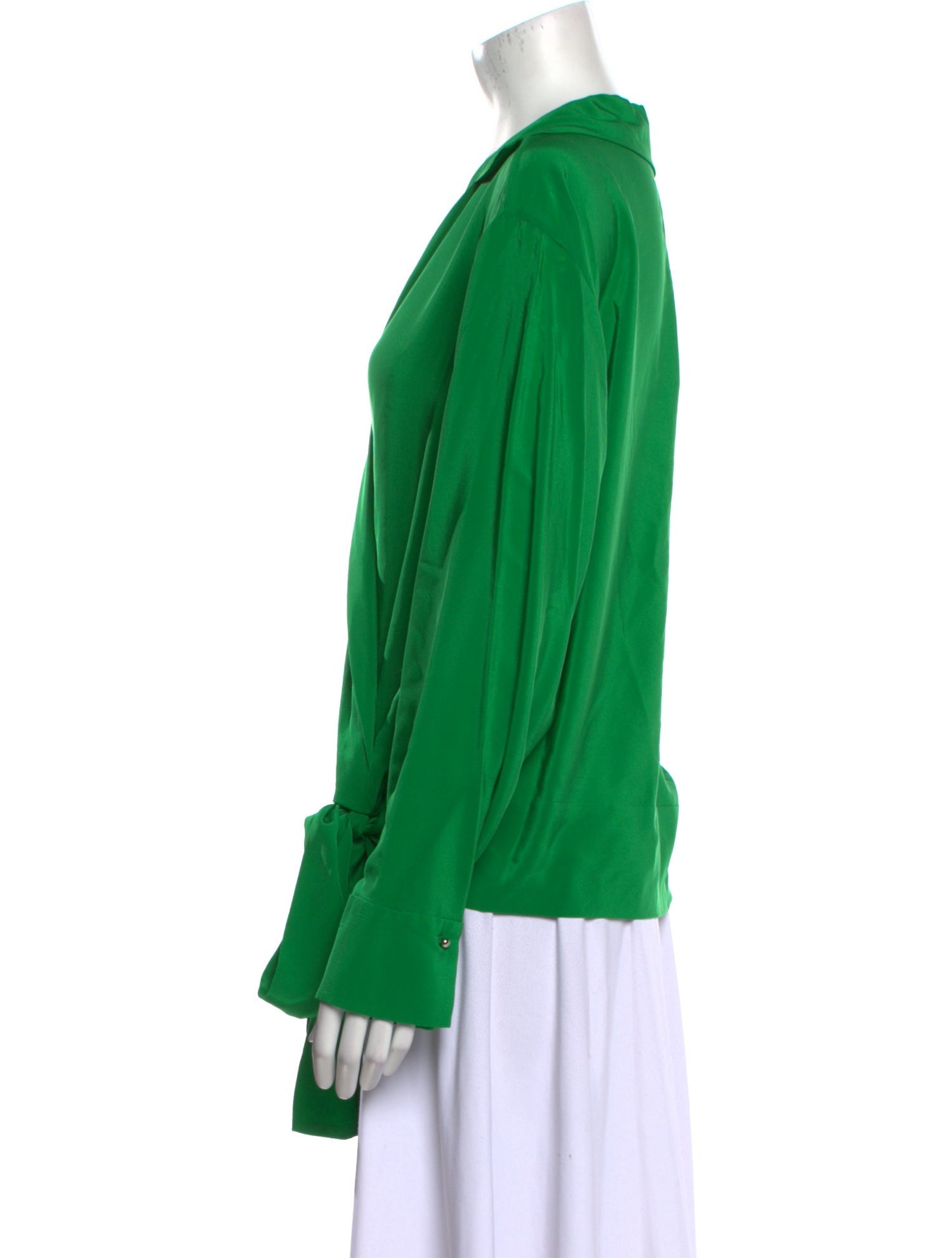 Carolina Herrera Silk Long Sleeve Blouse