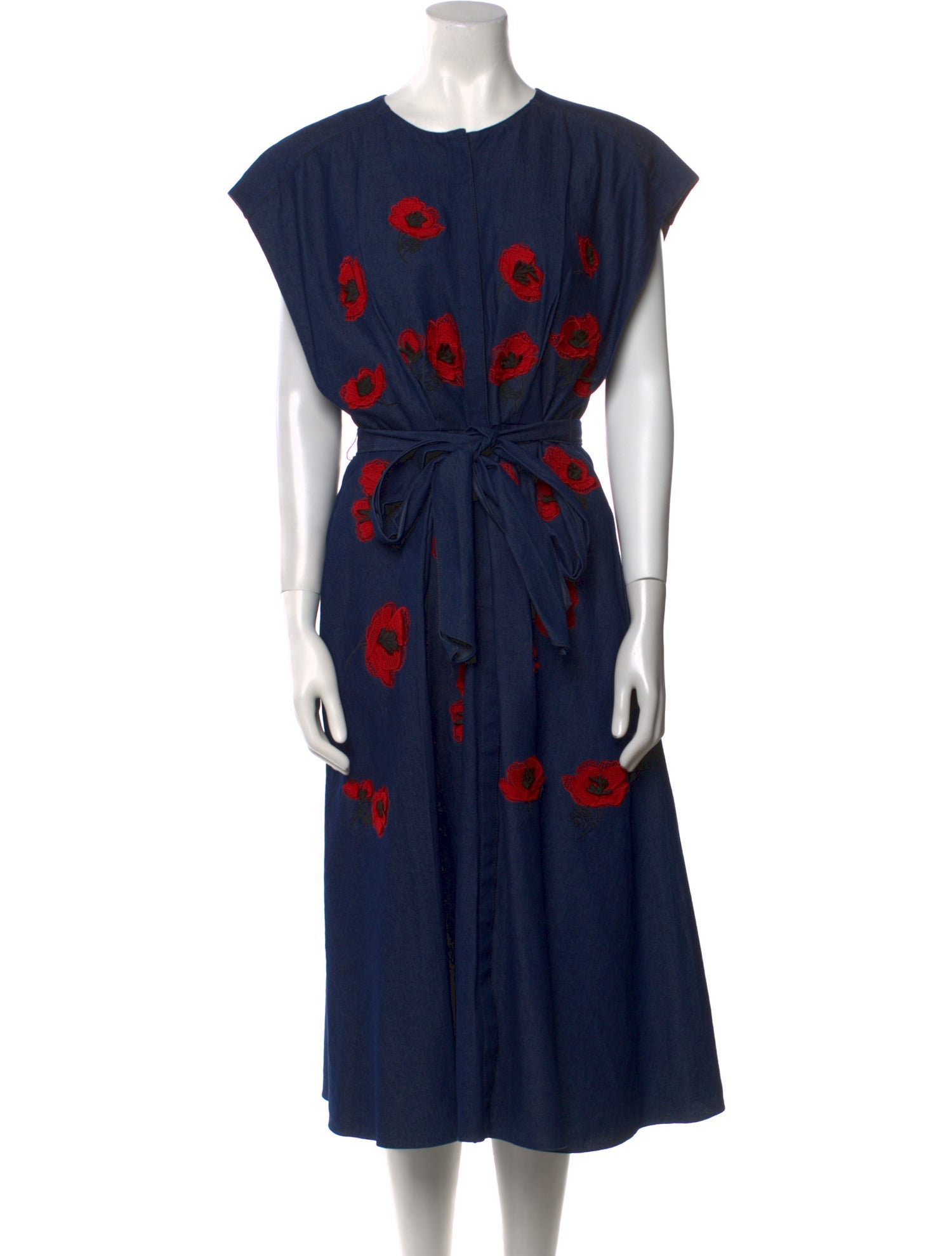 Carolina Herrera Floral Print Knee-Length Dress