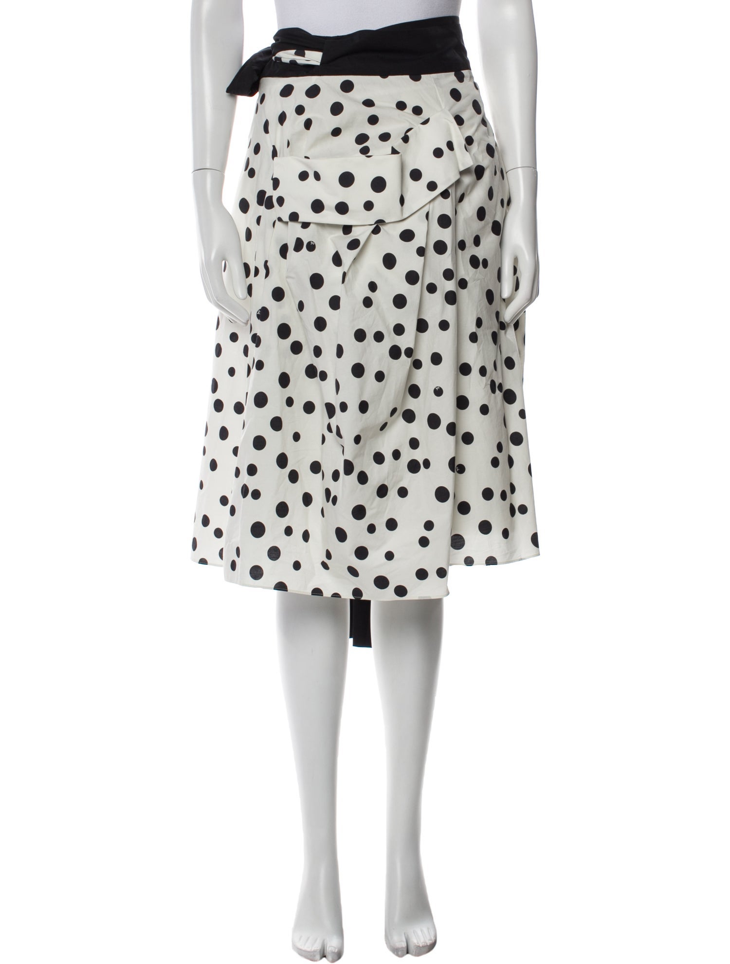 Carolina Herrera Polka Dot Print Knee-Length Skirt
