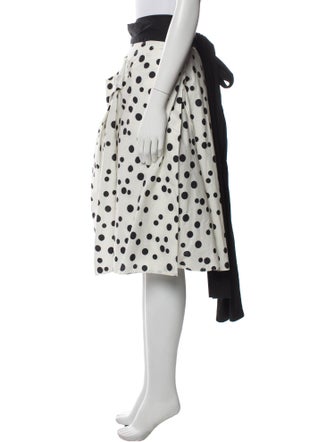Carolina Herrera Polka Dot Print Knee-Length Skirt