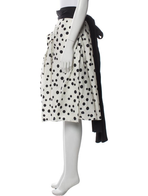Carolina Herrera Polka Dot Print Knee-Length Skirt