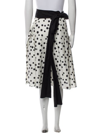 Carolina Herrera Polka Dot Print Knee-Length Skirt