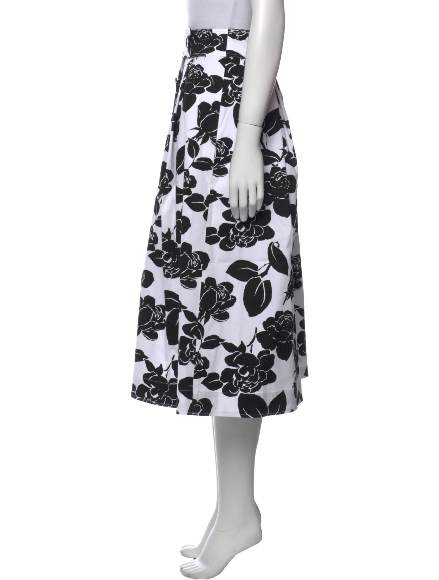Carolina Herrera Floral Print Midi Length Skirt w/ Tags