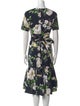 Carolina Herrera Floral Print Midi Length Dress