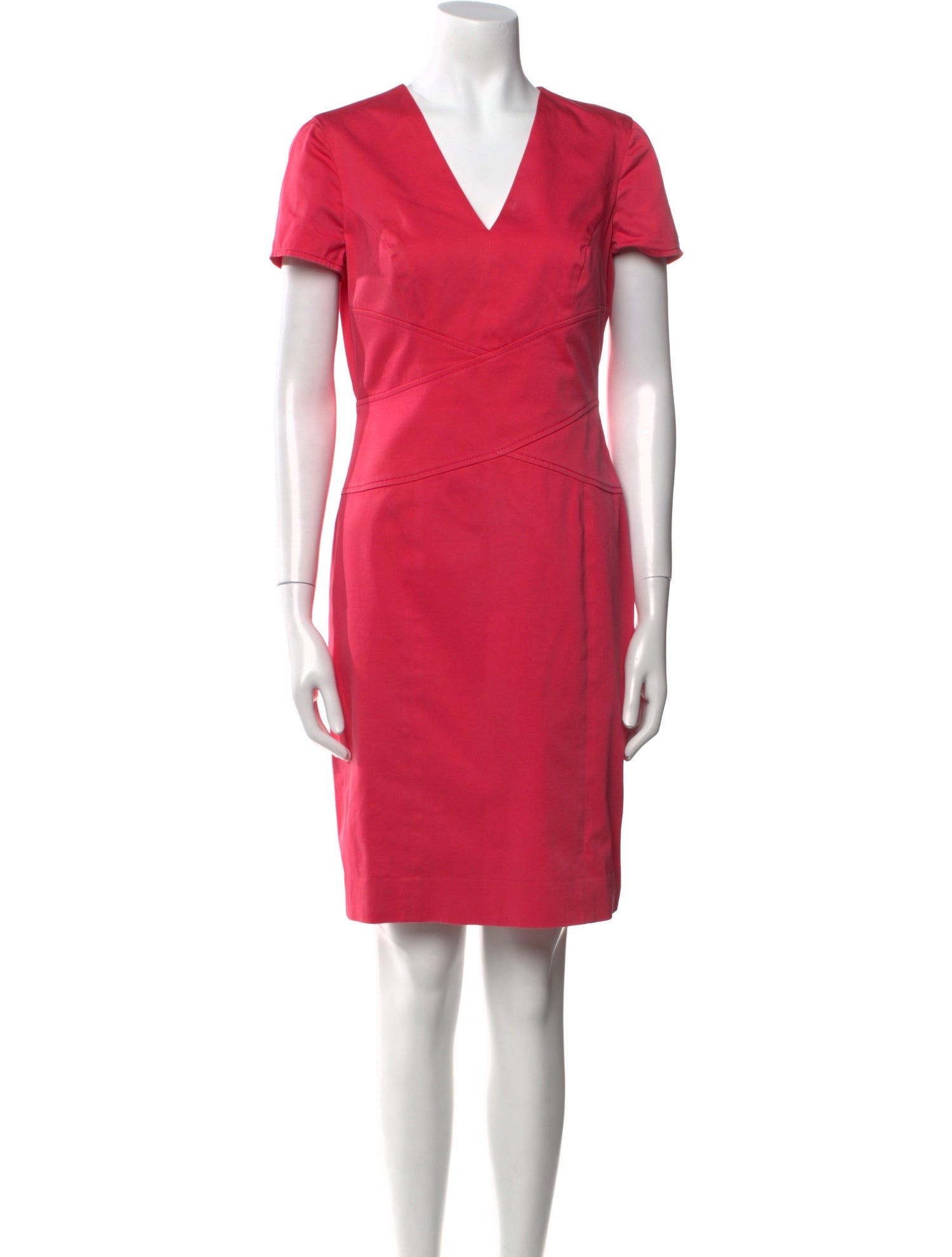 Carolina Herrera V-Neck Knee-Length Dress