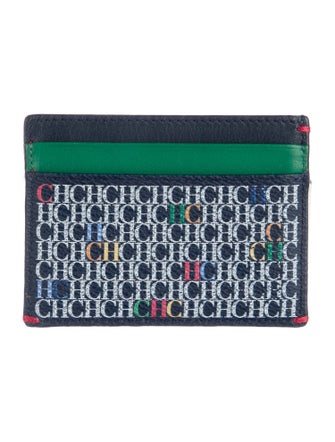 Carolina Herrera Leather Printed Card Holder