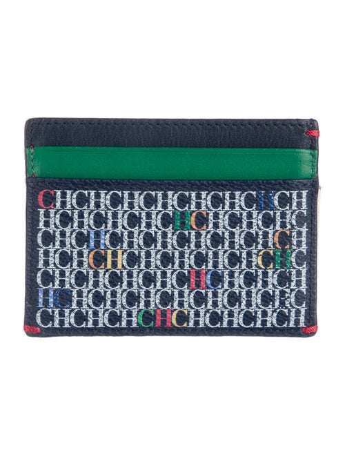 Carolina Herrera Leather Printed Card Holder