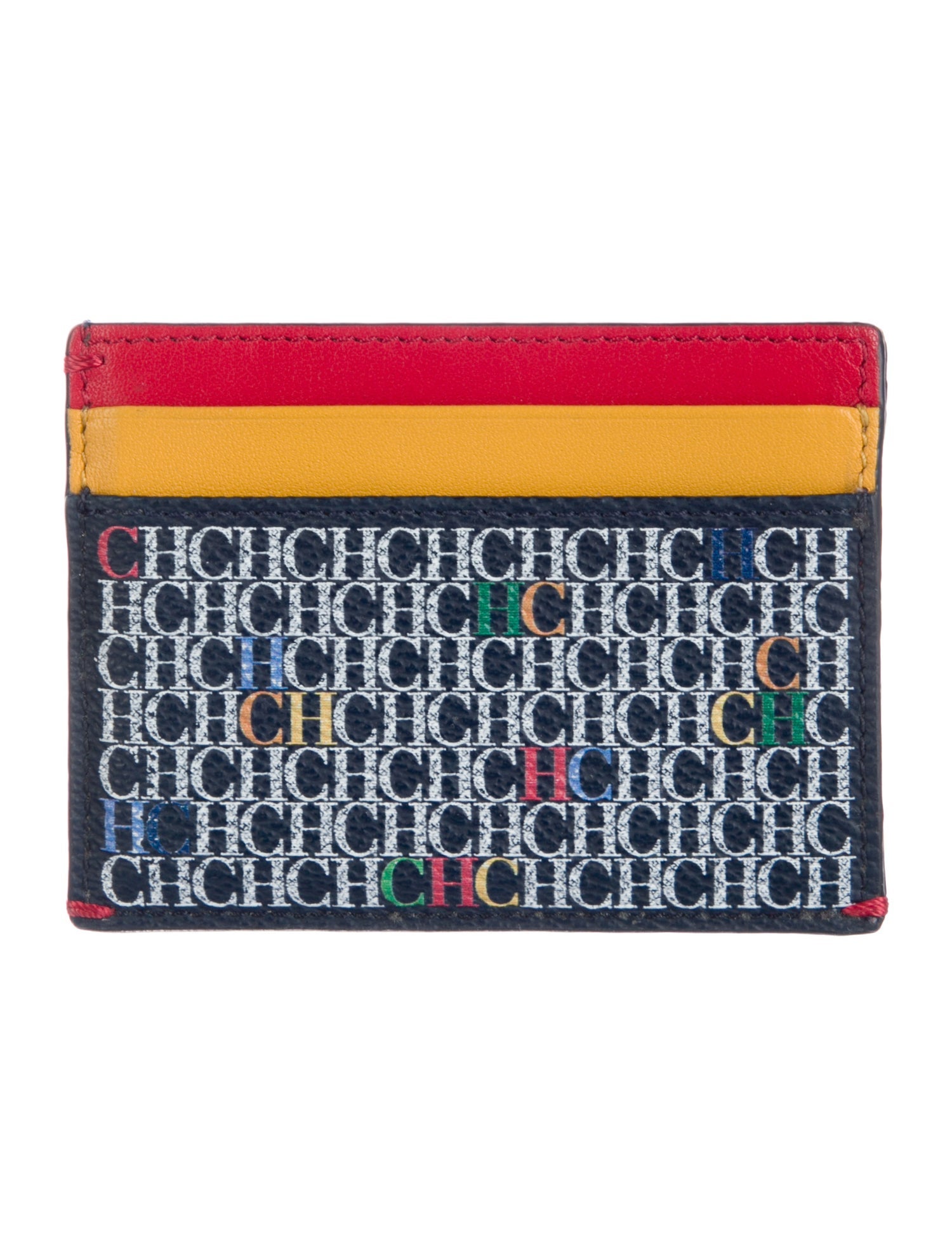 Carolina Herrera Leather Printed Card Holder