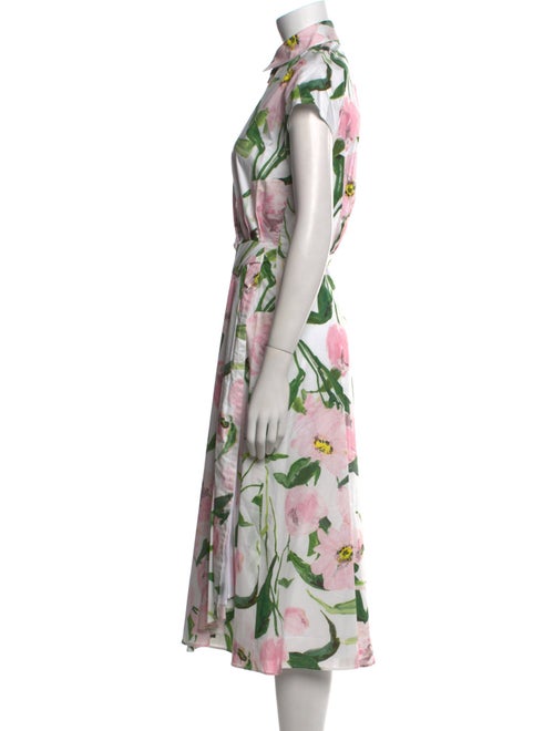 Carolina Herrera Floral Print Midi Length Dress
