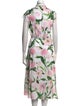 Carolina Herrera Floral Print Midi Length Dress