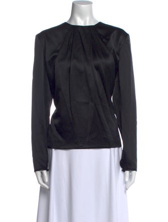 Carolina Herrera Silk Crew Neck Blouse