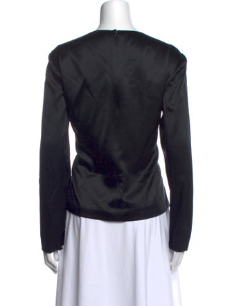 Carolina Herrera Silk Crew Neck Blouse