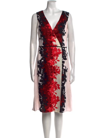 Carolina Herrera Silk Knee-Length Dress