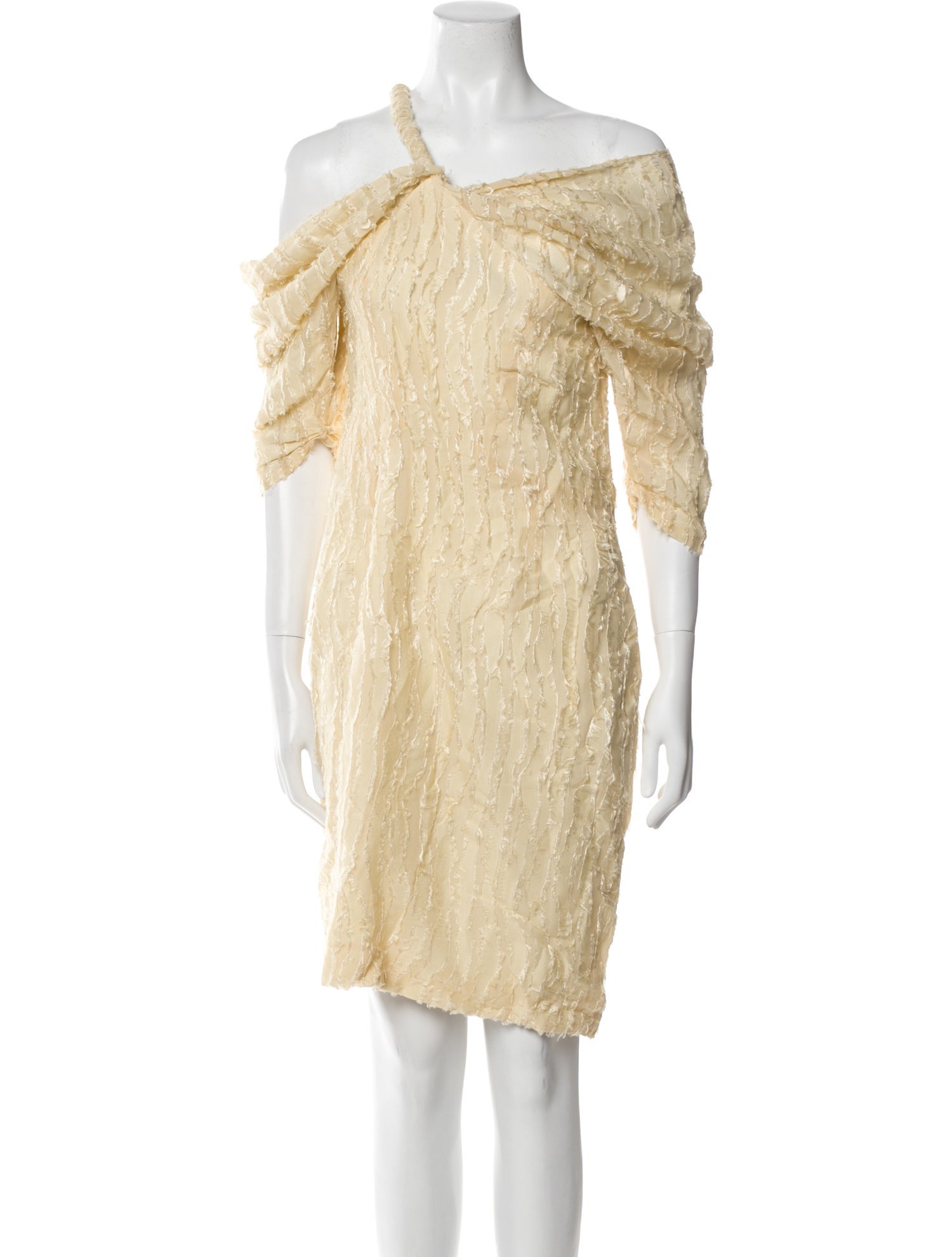 Carolina Herrera One-Shoulder Midi Length Dress