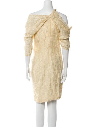 Carolina Herrera One-Shoulder Midi Length Dress