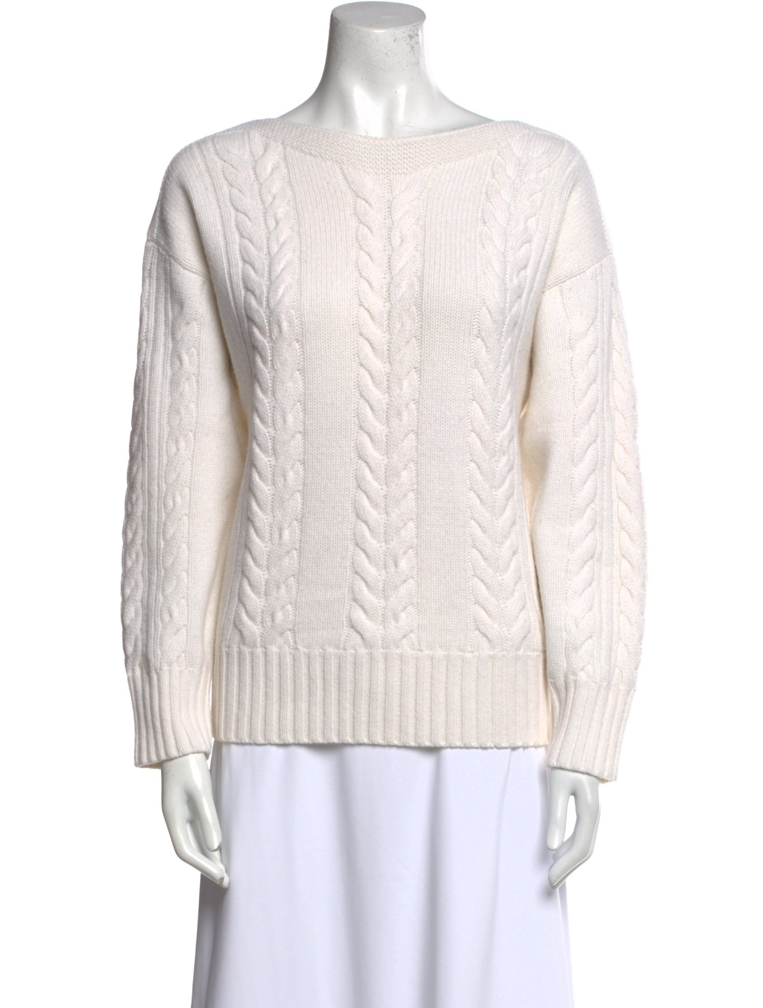 Carolina Herrera Virgin Wool Bateau Neckline Sweater