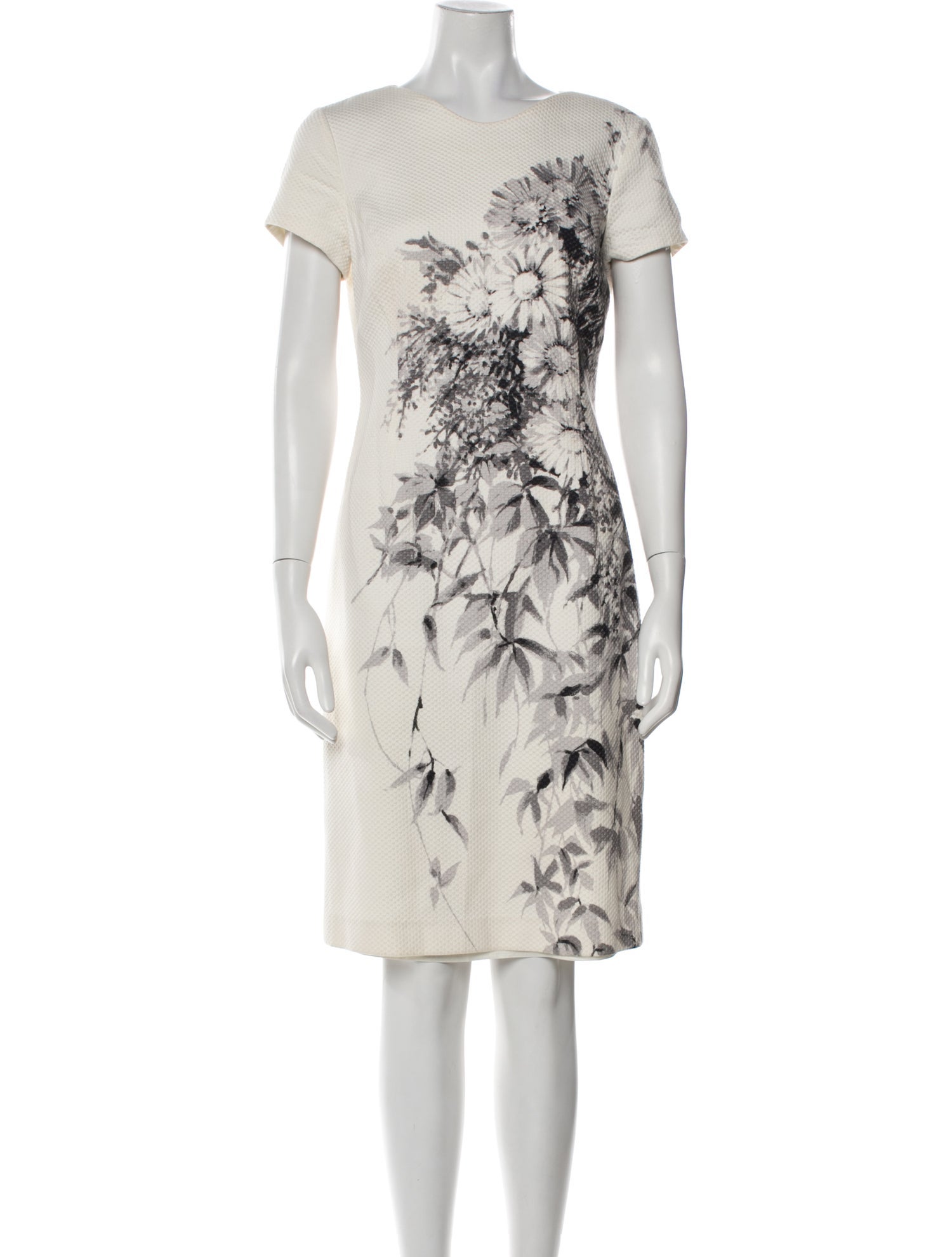 Carolina Herrera Floral Print Knee-Length Dress
