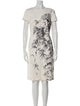 Carolina Herrera Floral Print Knee-Length Dress