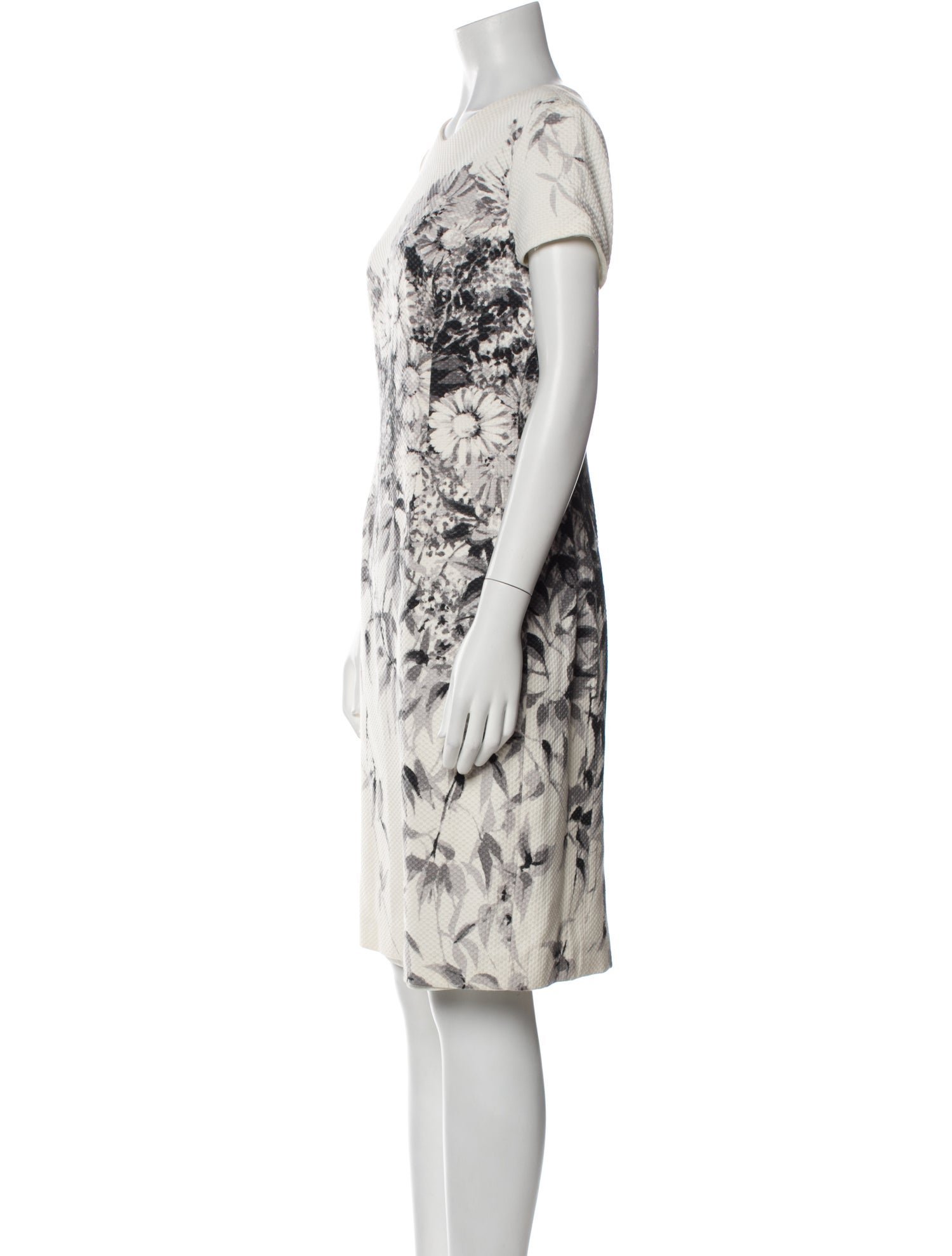 Carolina Herrera Floral Print Knee-Length Dress