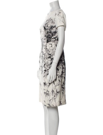 Carolina Herrera Floral Print Knee-Length Dress