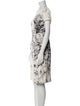 Carolina Herrera Floral Print Knee-Length Dress