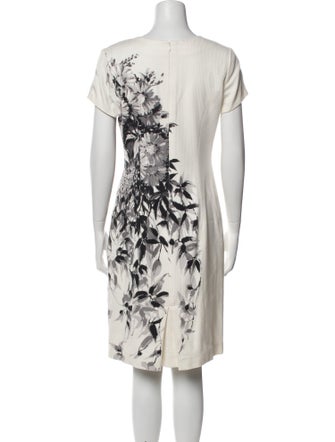 Carolina Herrera Floral Print Knee-Length Dress