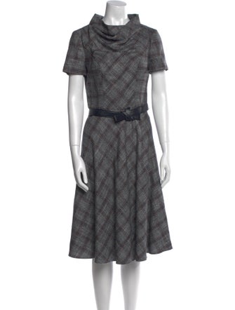 Carolina Herrera Plaid Print Mini Dress