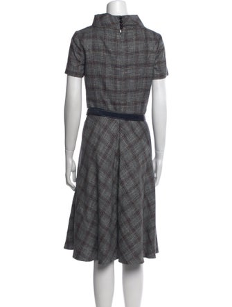 Carolina Herrera Plaid Print Mini Dress