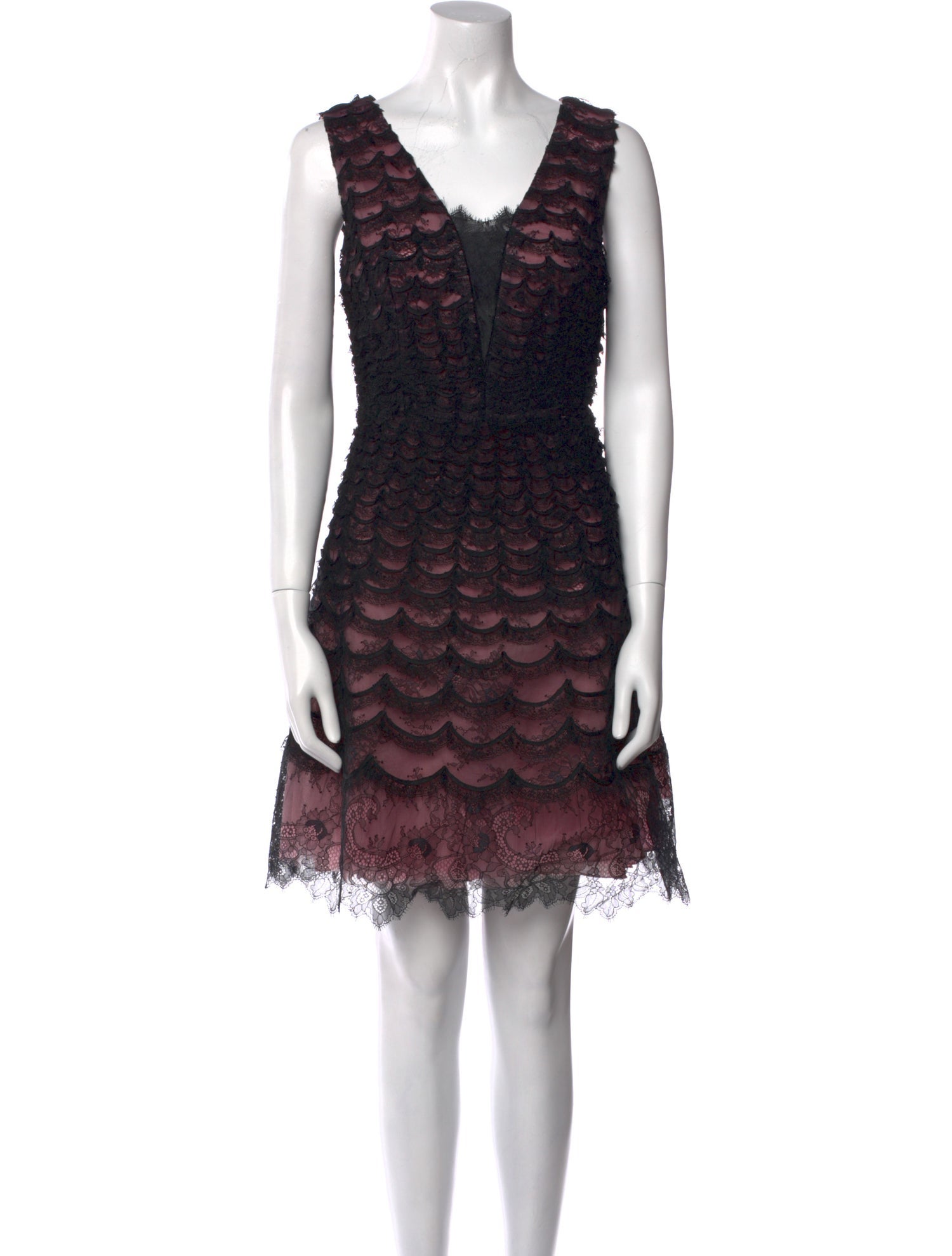 Carolina Herrera Lace Pattern Mini Dress