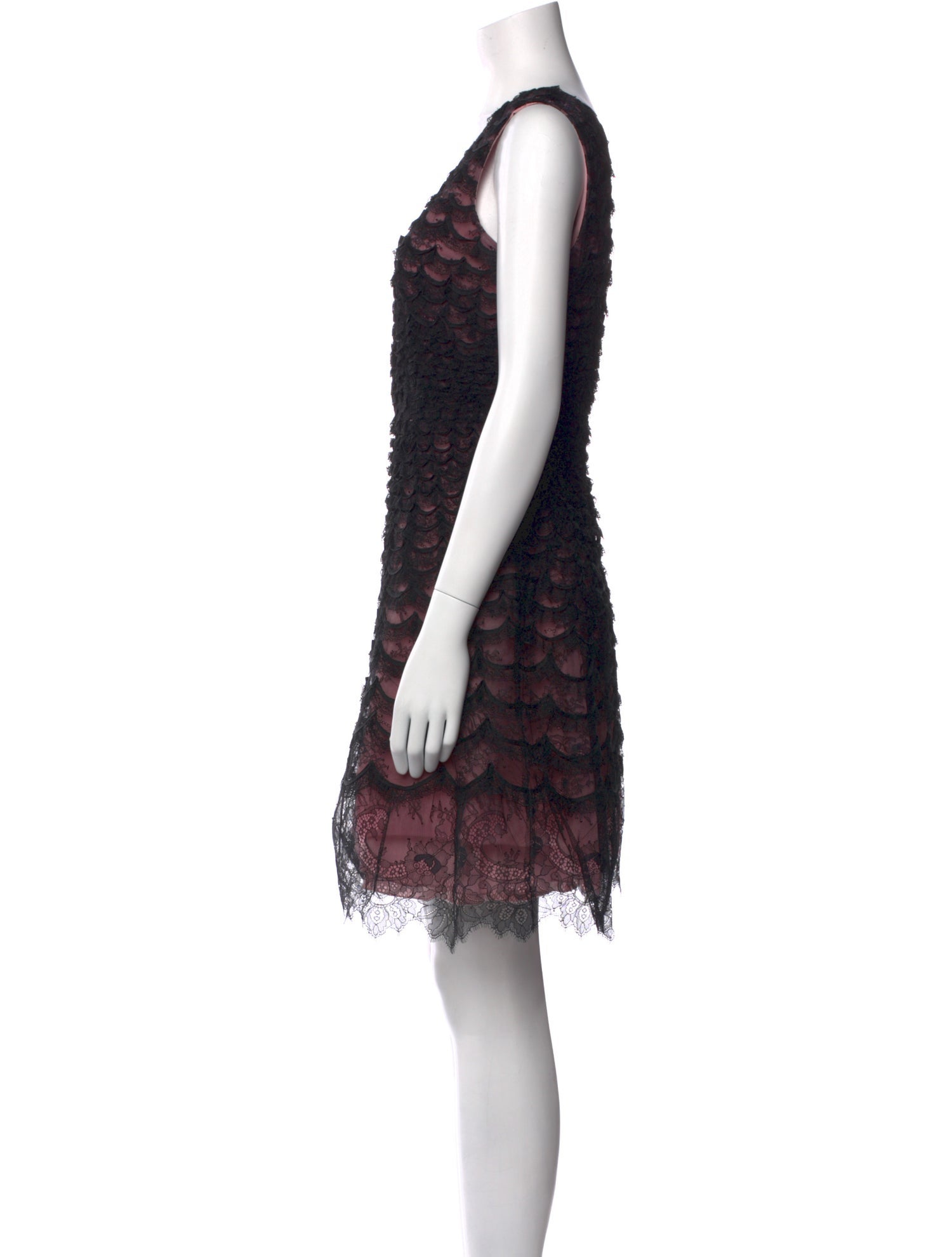 Carolina Herrera Lace Pattern Mini Dress