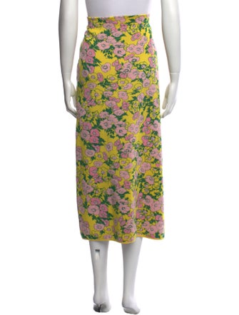 Carolina Herrera Silk Midi Length Skirt