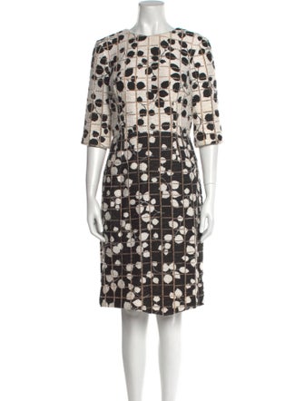 Carolina Herrera Printed Knee-Length Dress