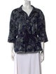 Carolina Herrera Printed V-Neck Blouse